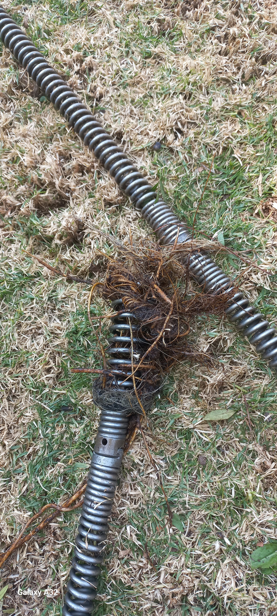 Root obstruction removed from a blocked drain in Fourways